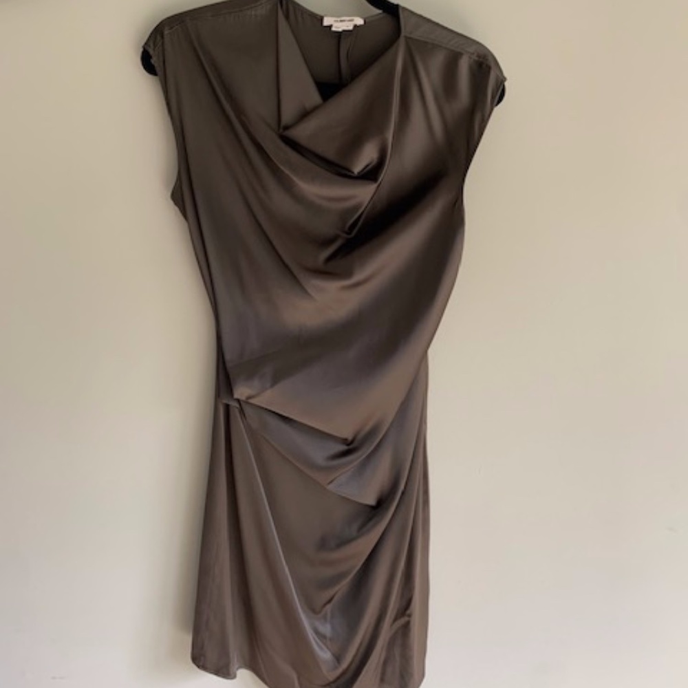 Helmut Lang Draped Silk Sheet Dress